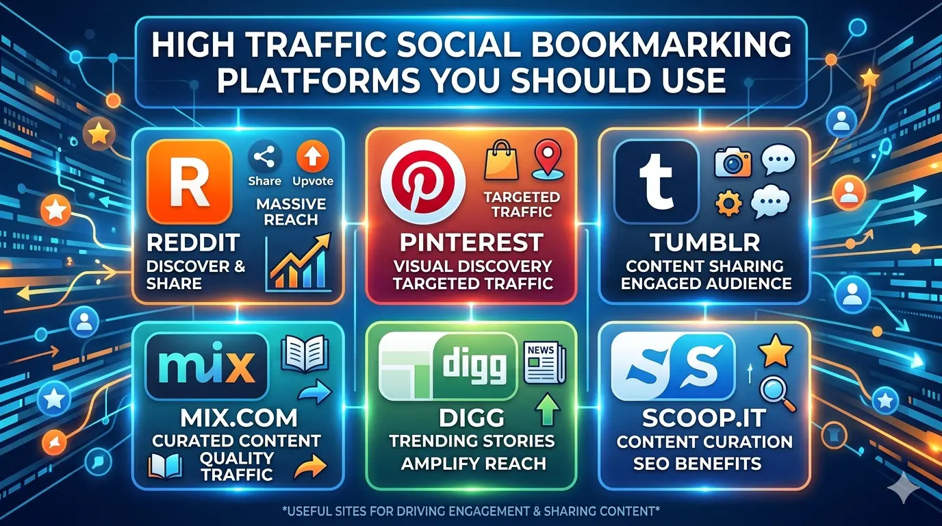 High Traffic Social Bookmarking Platforms You Should Use