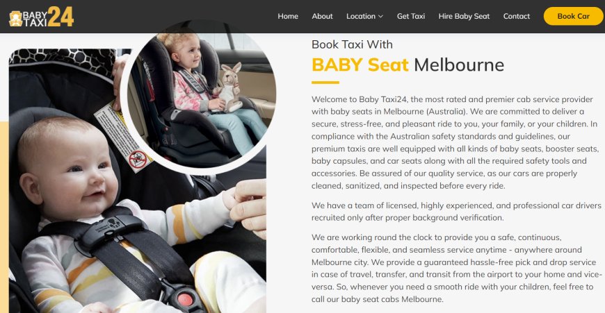 Baby Taxi Melbourne – Safe & Reliable Rides for Families with Kids