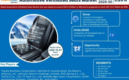 Automotive Ventilated Seats Market Overview 2025–2030: Share, Size & Future Trends