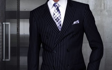 black and white suit