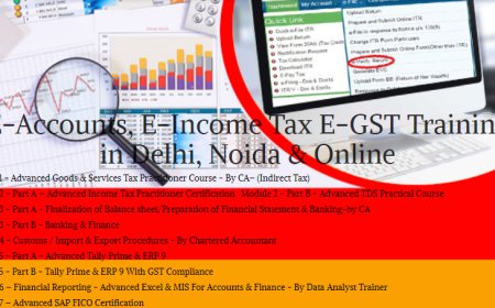 Accounting Course after 12th or Graduation in Delhi, Online GST Certification in Delhi, 100% Job Guarantee Course by "SLA Consultants""  Free SAP HANA Finance Course